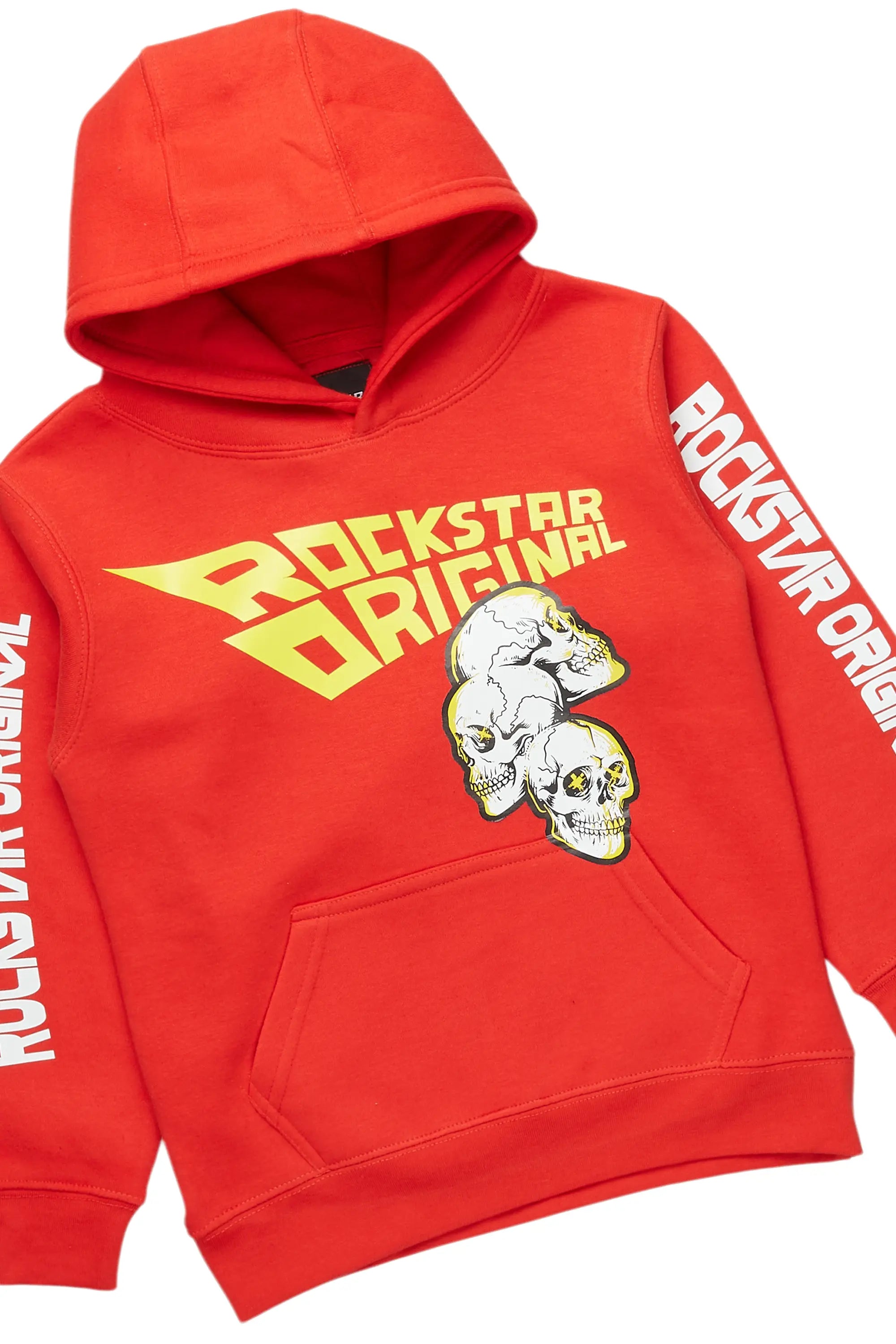 Boys Baden Red Hoodie/Stacked Flare Jean Set