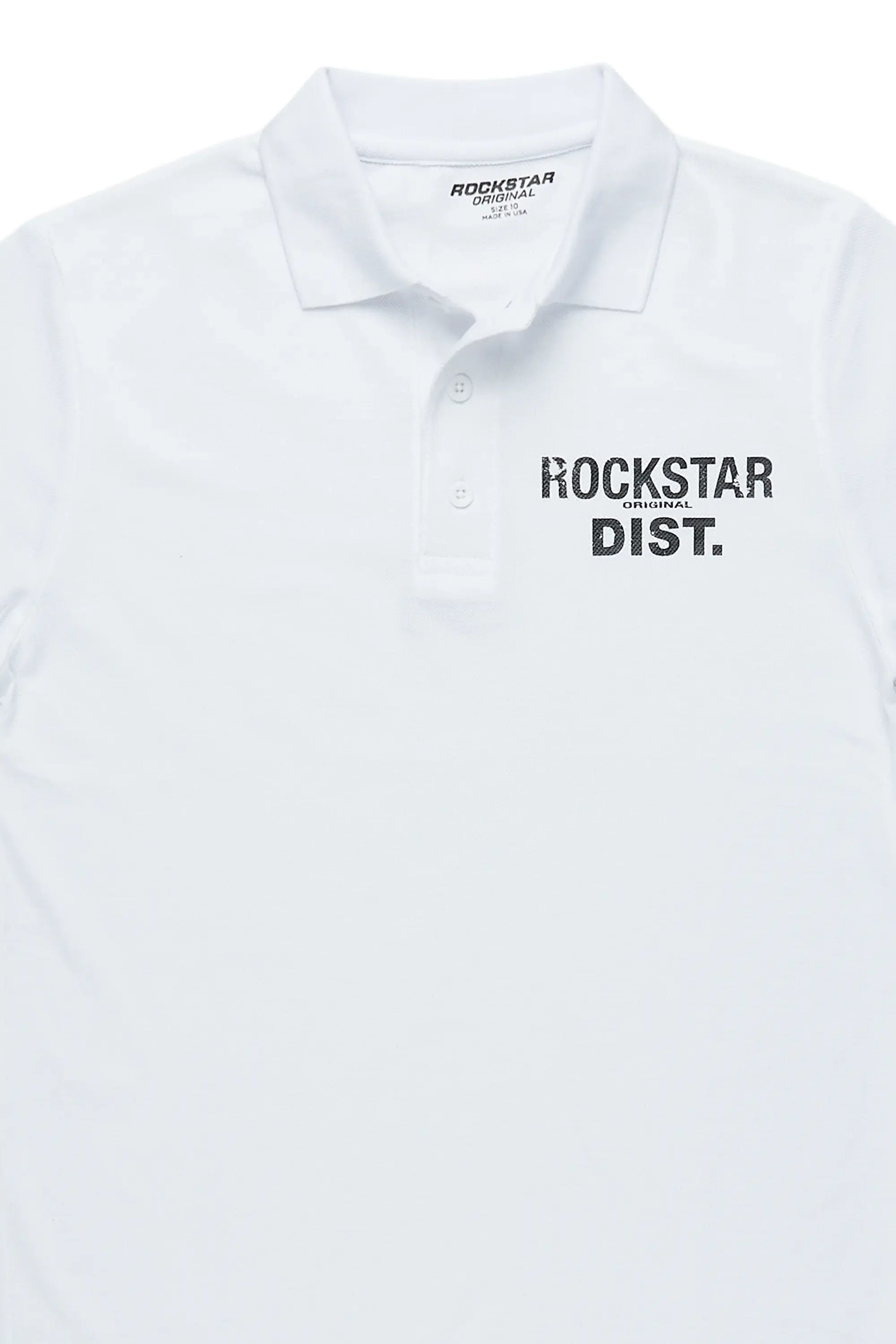 Boys Art Dist White Polo
