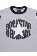 States Grey Boxy Crop T-Shirt