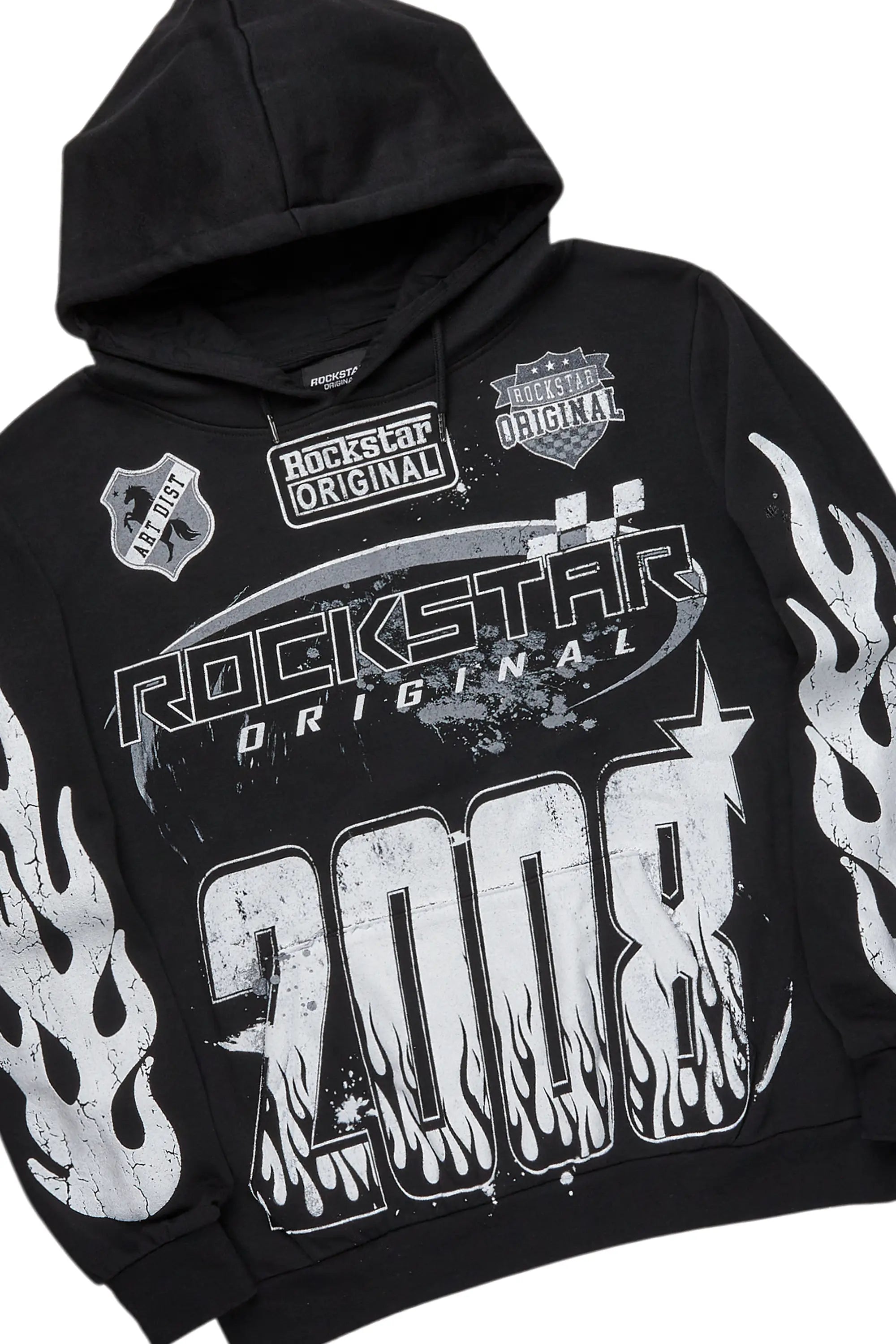 Amos Black Hoodie/Super Stacked Hoodie Track Set