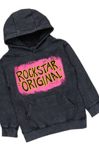 Girls Brielle Vintage Grey Hoodie/Stacked Flare Jean Set