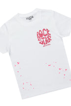 Girls Adrina White/Blue T-Shirt Denim Short Set