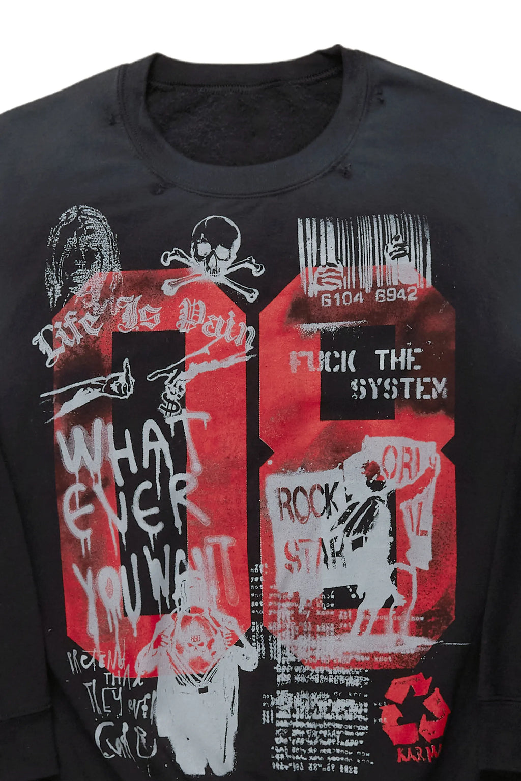 Grill Black Graphic Crewneck