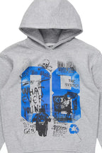 Boys Beau Grey/Blue Graphic Hoodie