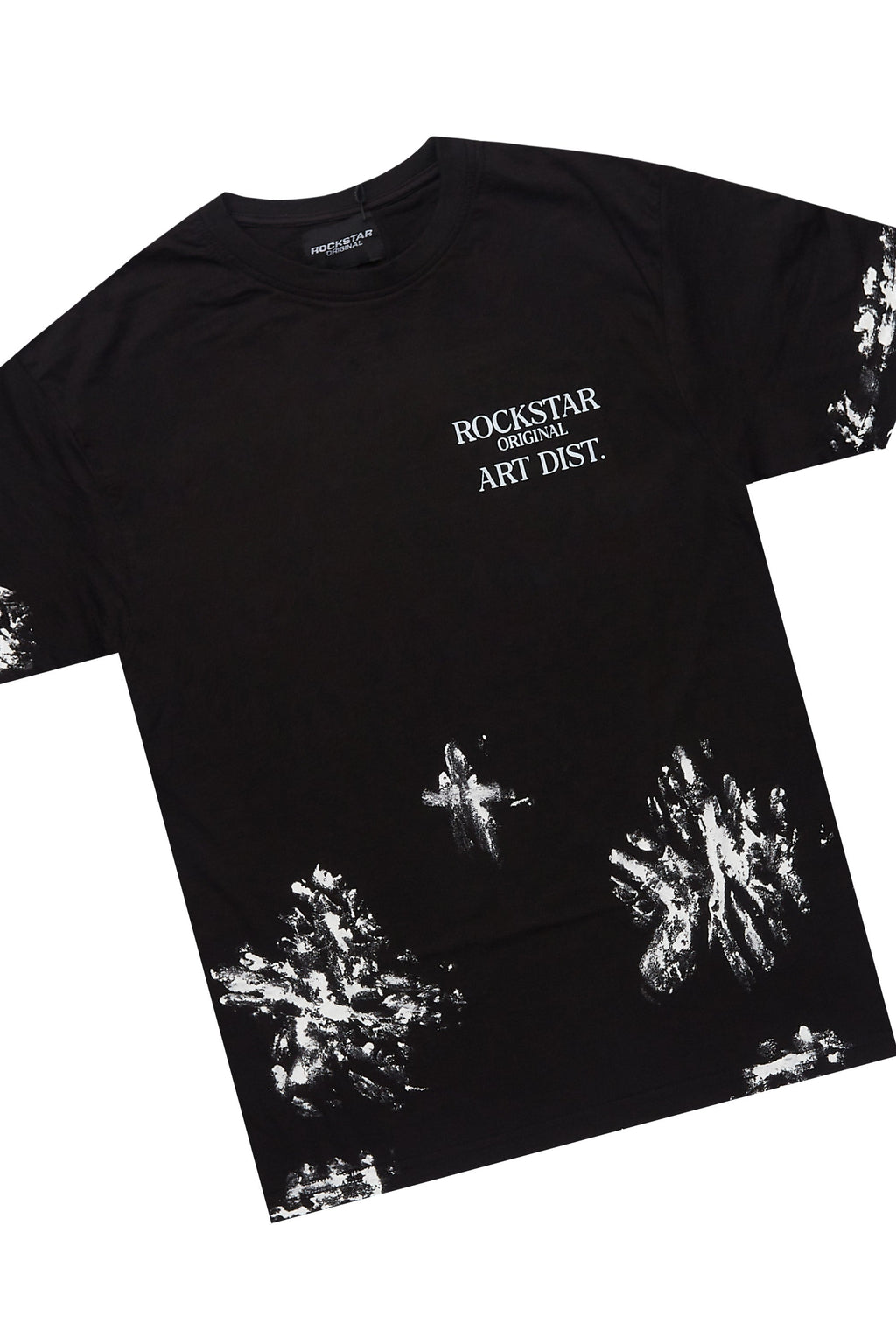 Fillip Black/White T-Shirt/Raw Edge Short Set