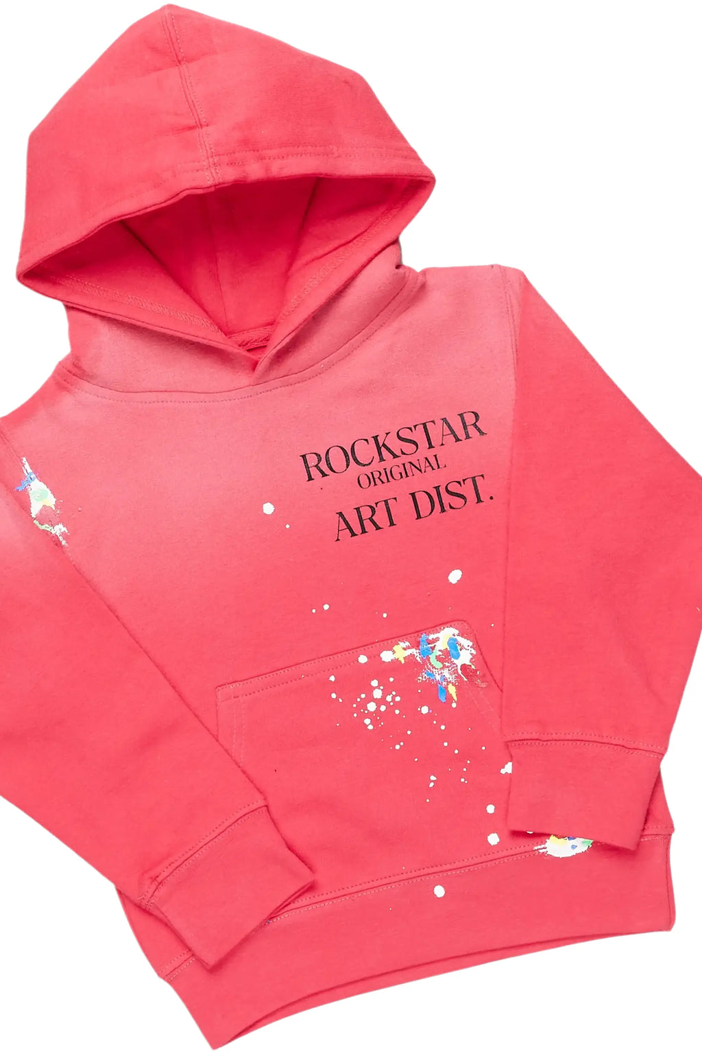 Girls Ryla Fuchsia Hoodie/Stacked Flare Jean Set
