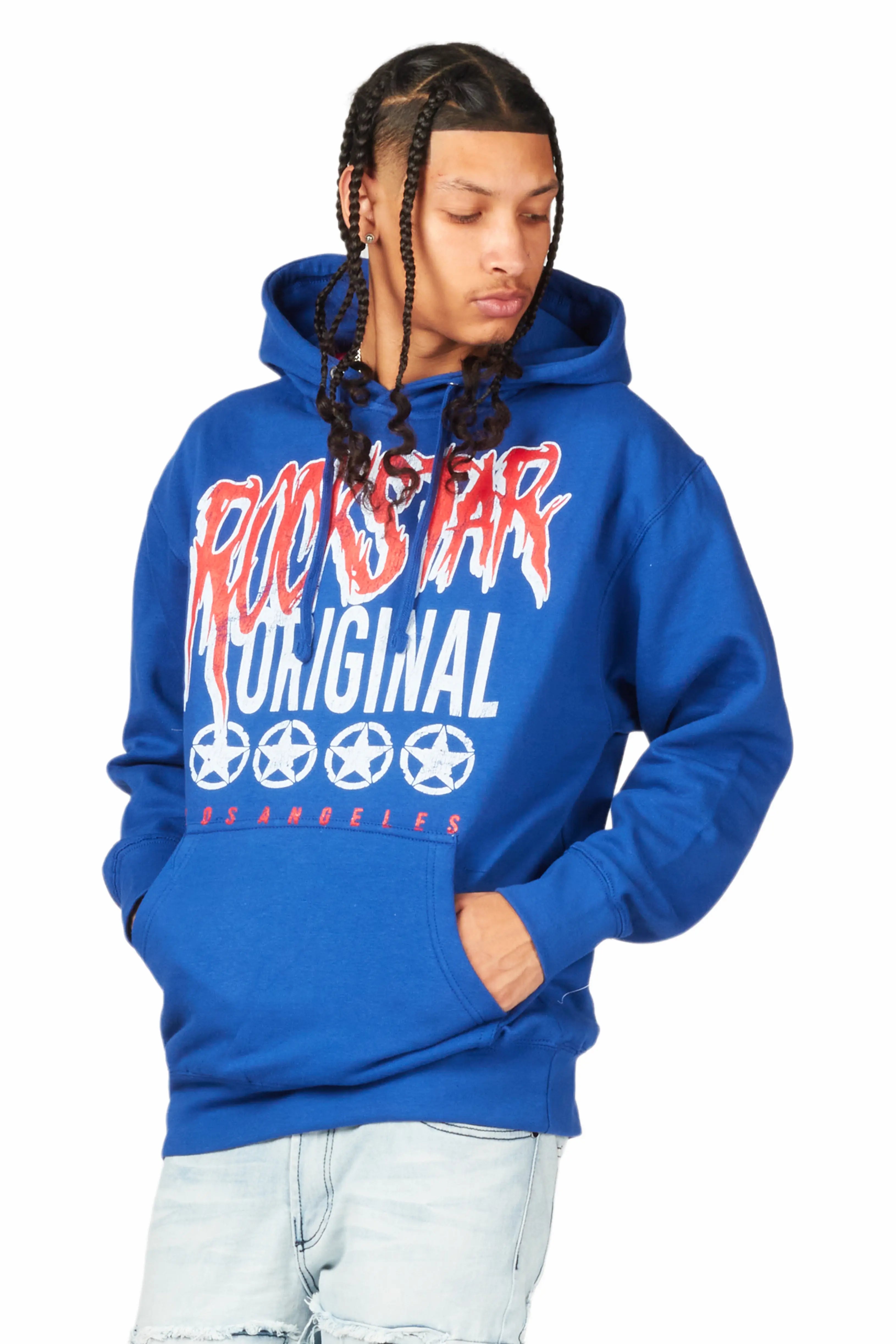 Wizzurd Royal/White Graphic Hoodie