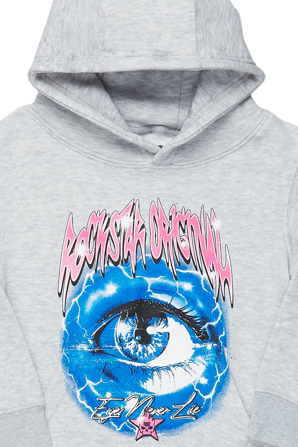 Boys Pello Grey Graphic Hoodie