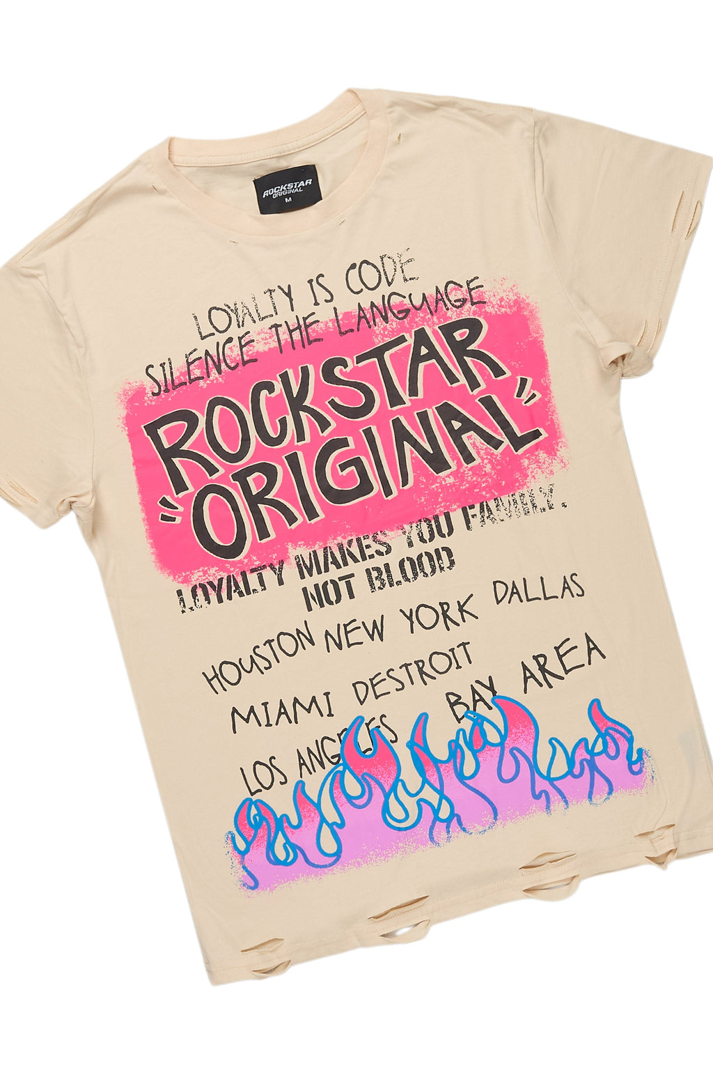 Beno Beige T-Shirt & Shake Tint Stacked Flare Jean Bundle