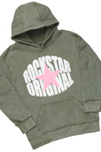 Girls Mia Vintage Green Hoodie/Slim Fit Jean Set