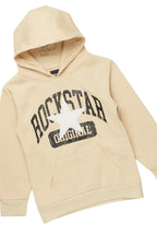 Girls Mallora Beige/White Baggy Stacked Hoodie Track Set