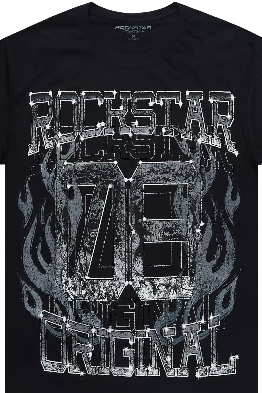 Veyene Black/Grey Oversized Graphic T-Shirt