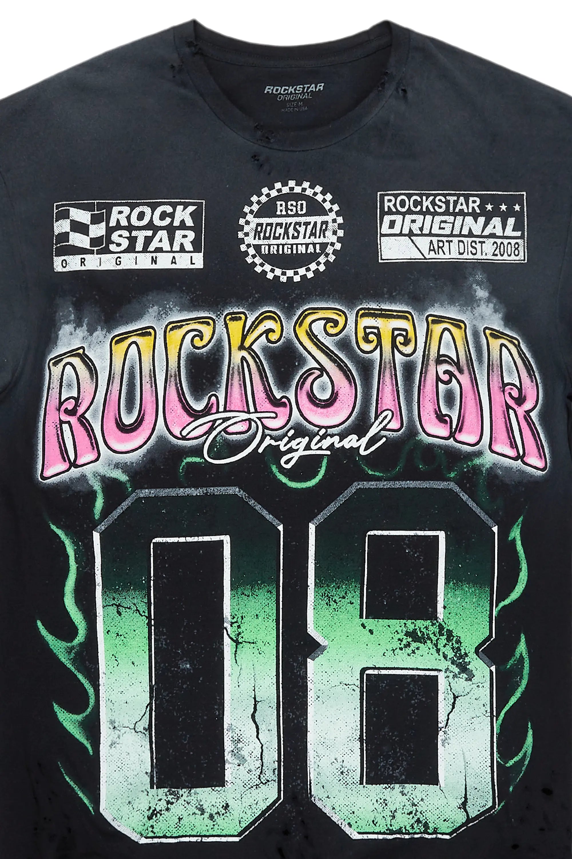 Quito Black Oversize Graphic T-Shirt