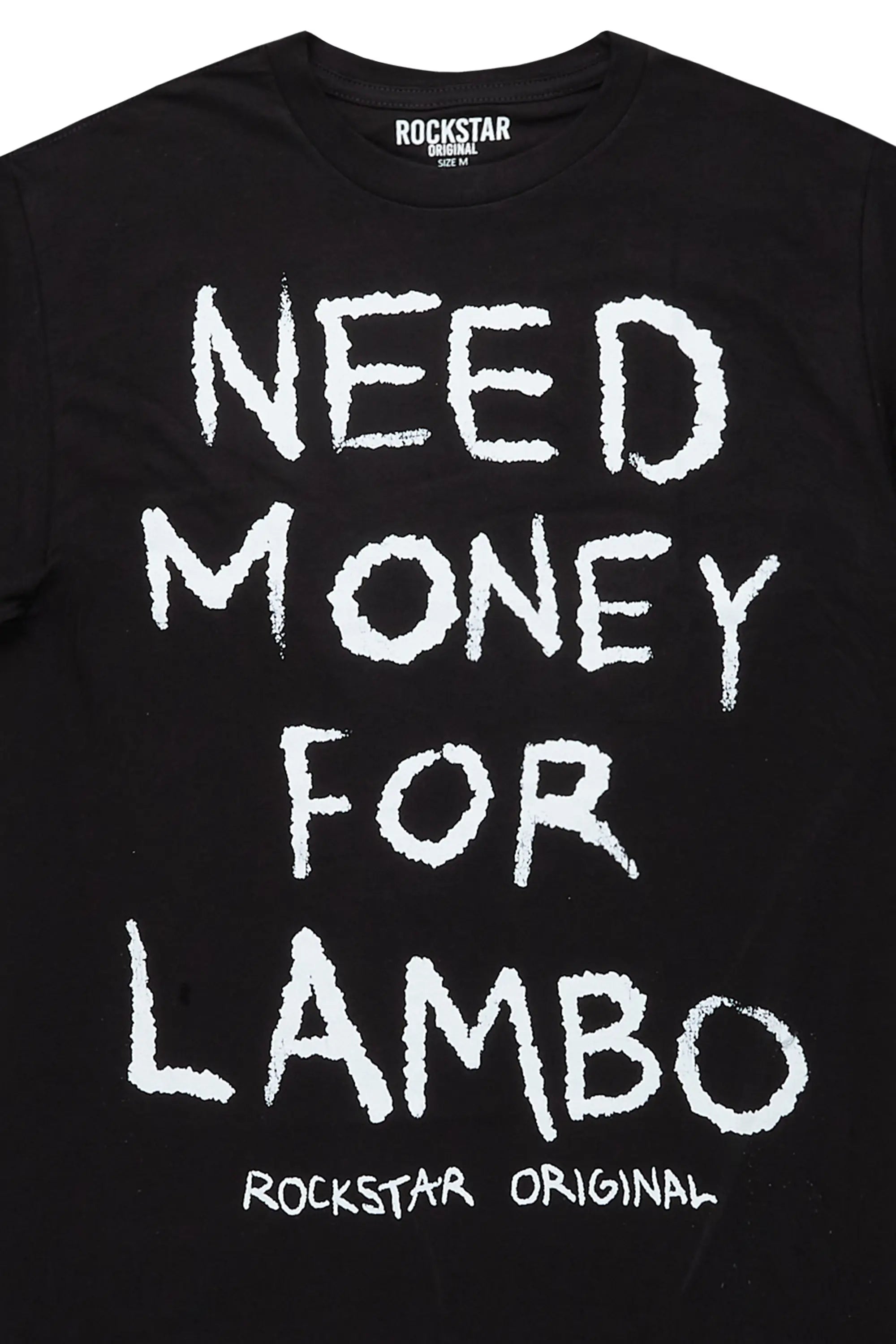 Needmoney Black Graphic T-Shirt