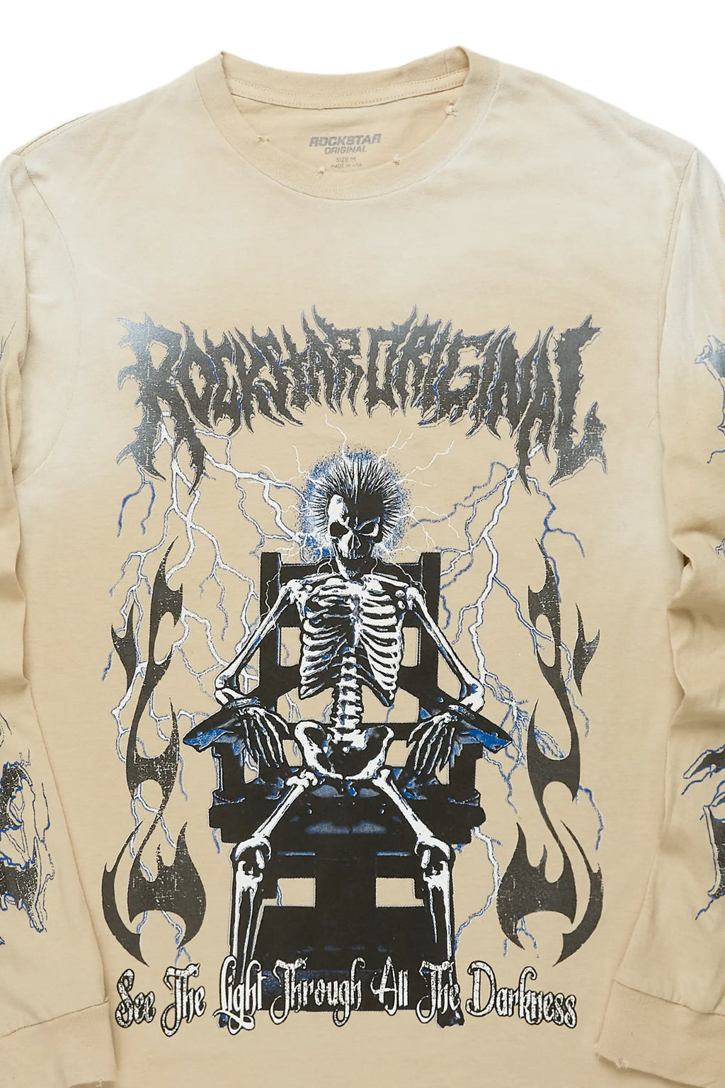 Exodus Beige Long Sleeve Graphic T-Shirt