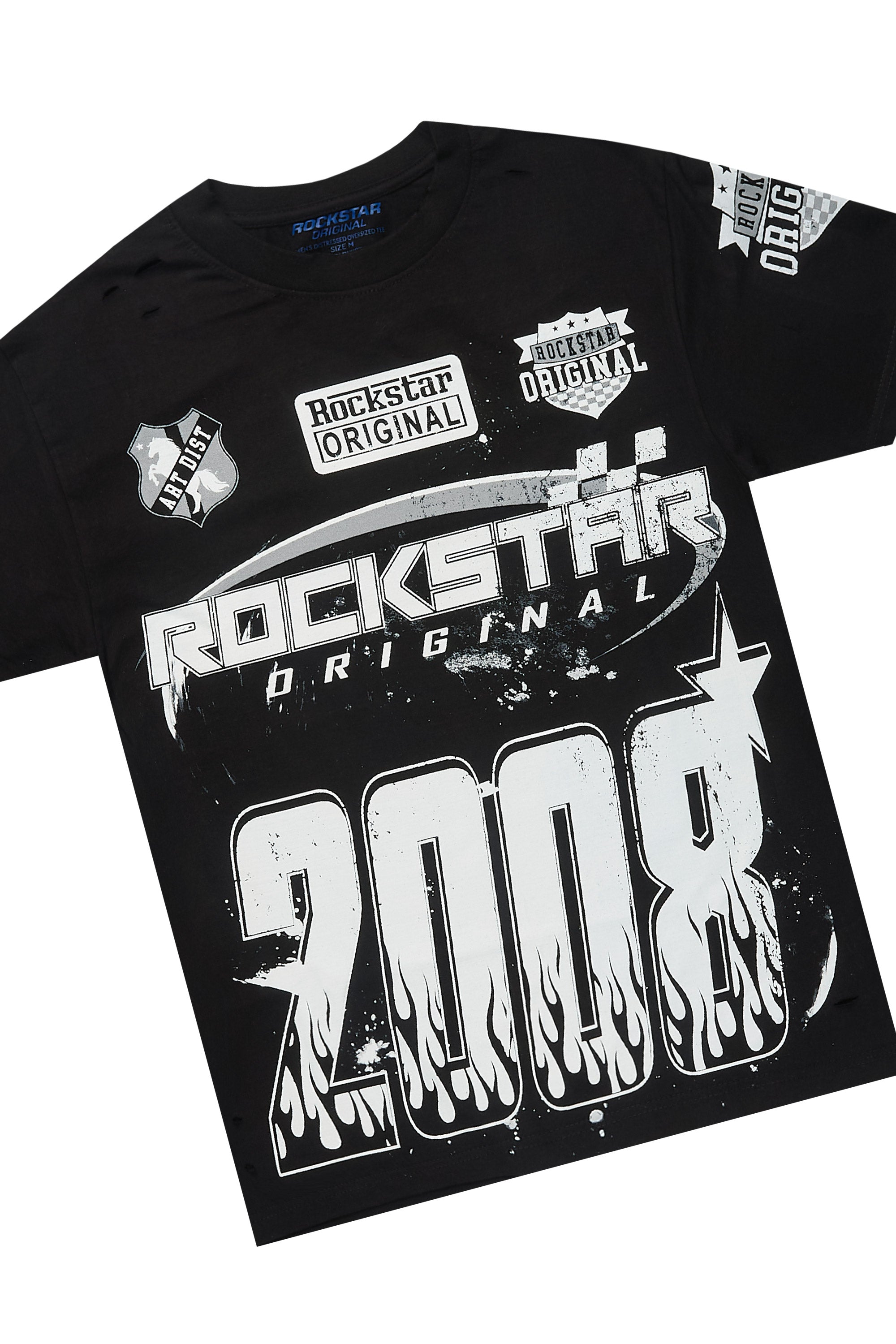 Amos Black T-Shirt/Stacked Flare Jean Bundle