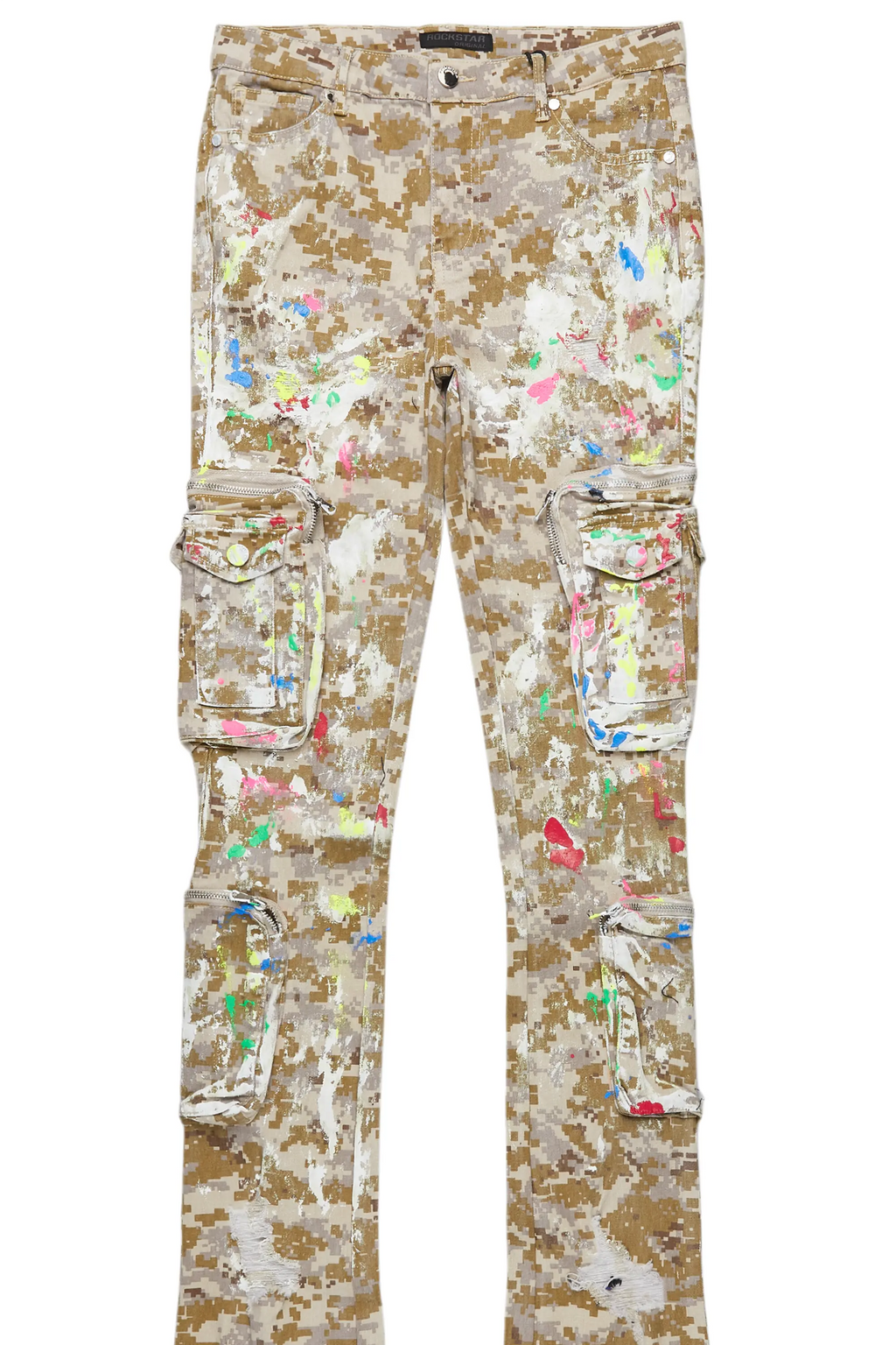 Amayia Digital Camo Painted Super Stacked Jean