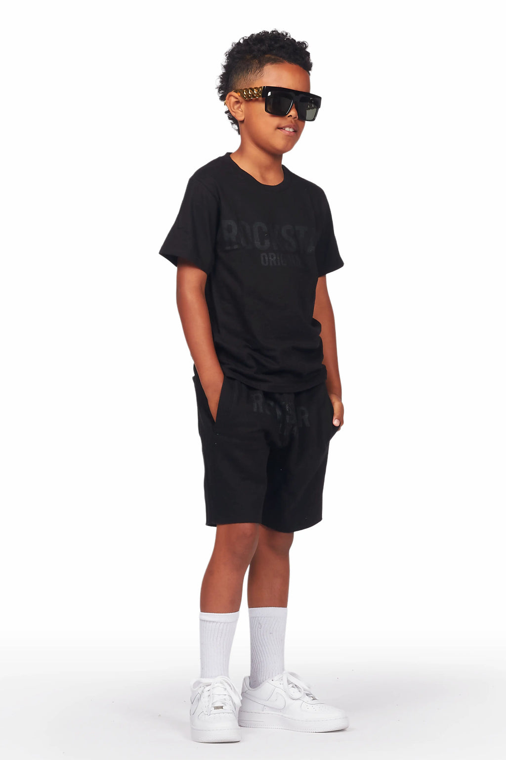 Boys Sana Black Short Set