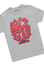 Girls Cassia Grey/Blue T-Shirt/Stacked Flare Jean Set