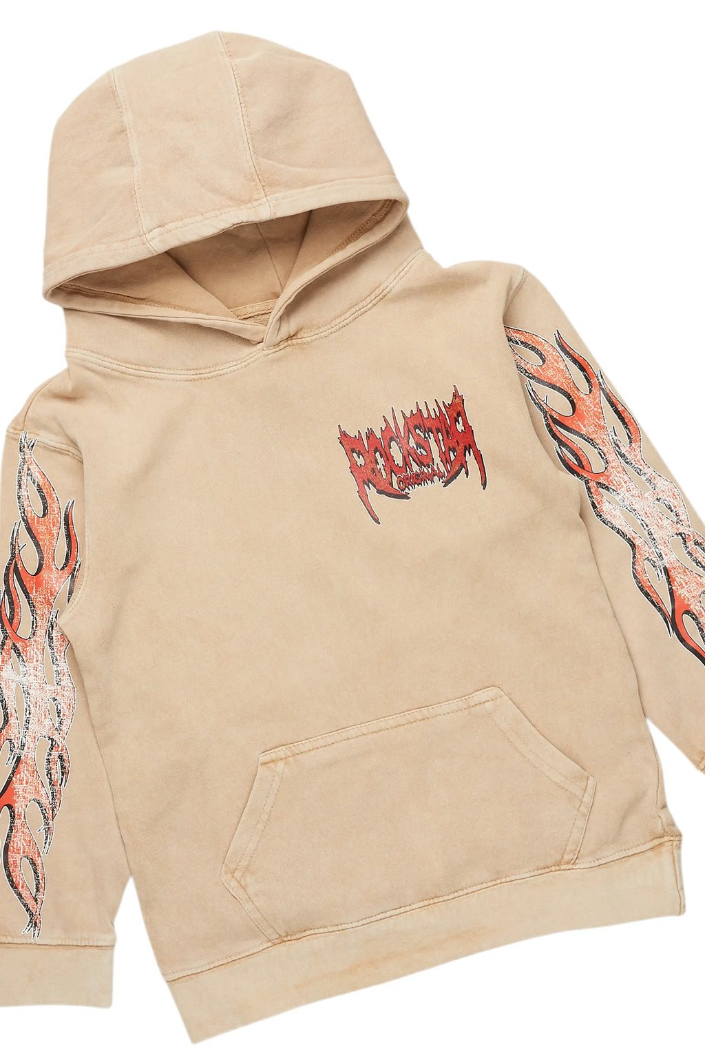 Boys Madigan Vintage Sand Hoodie/Stacked Flare Jean Set