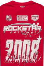 Boys Amos Red/White Graphic T-Shirt