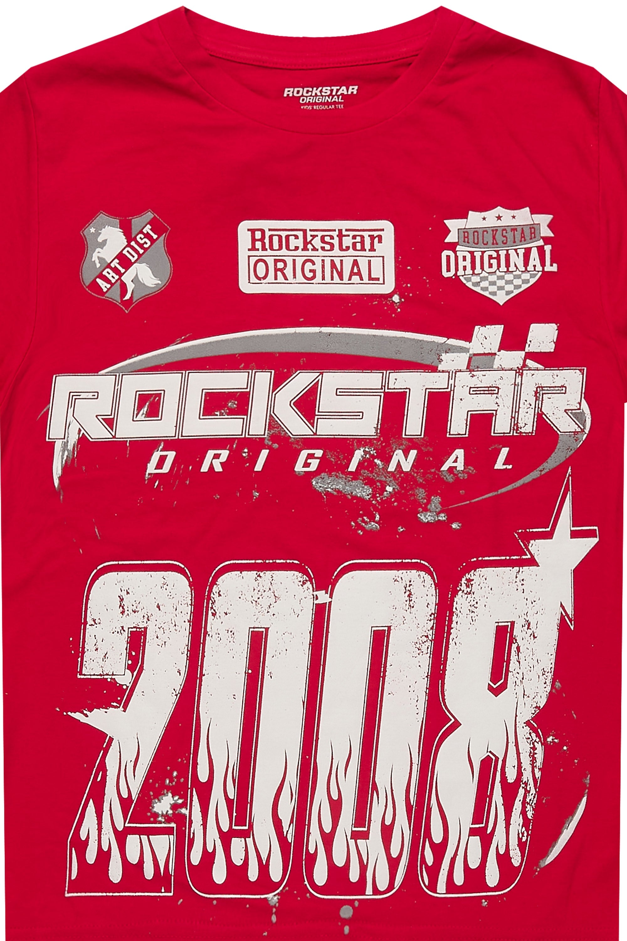 Boys Amos Red/White Graphic T-Shirt