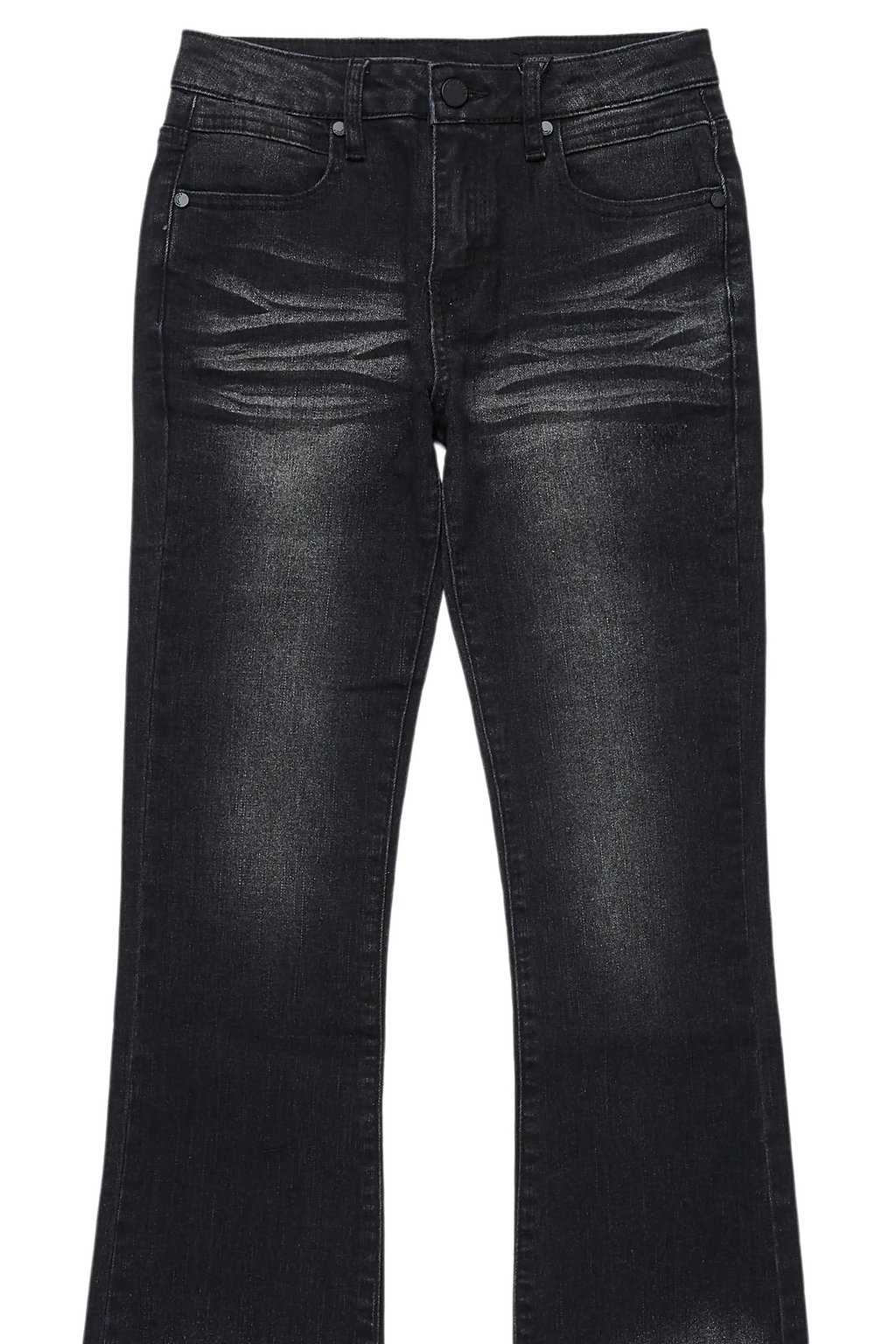 Boys Dag Dark Grey Stacked Flare Jean