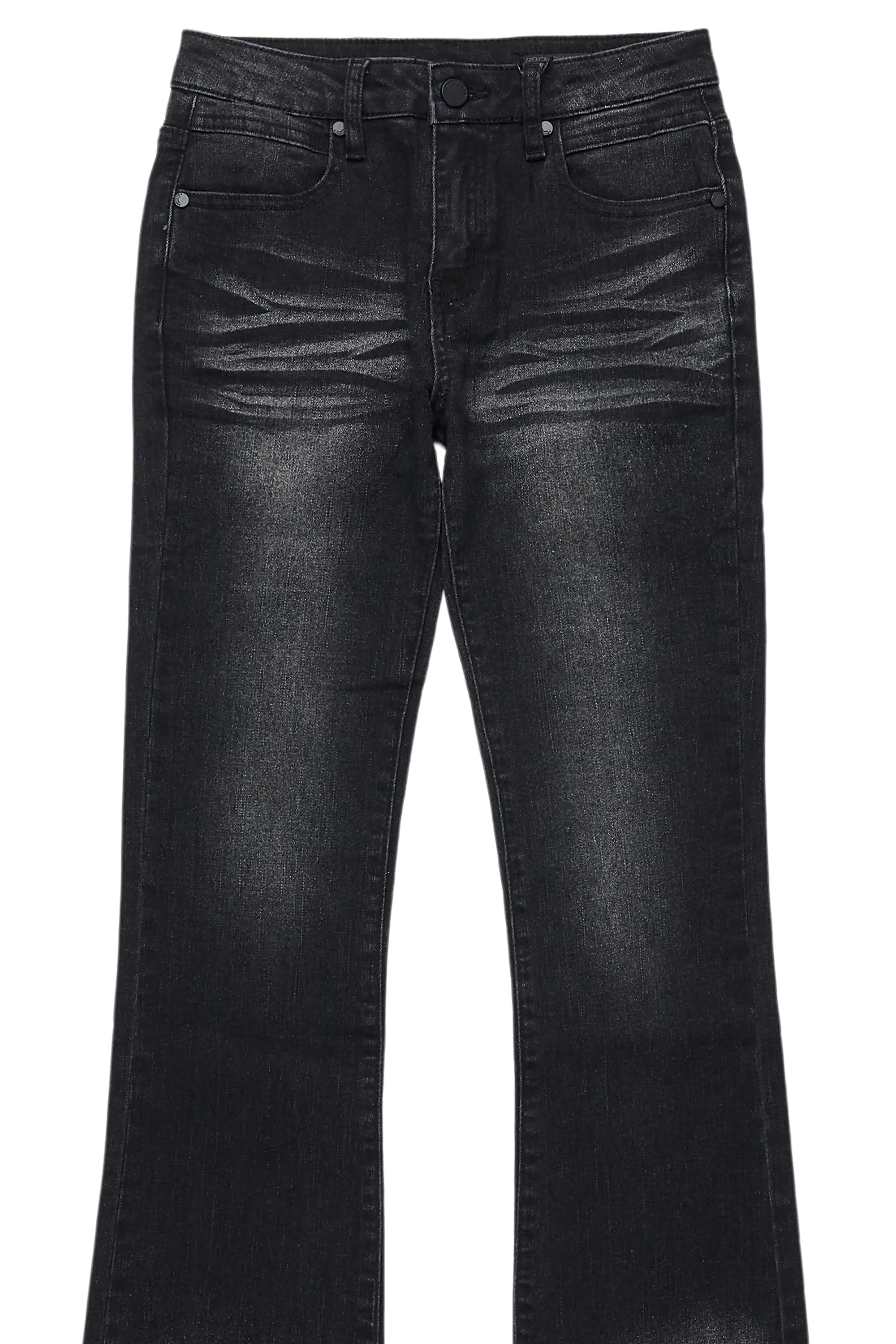 Boys Dag Dark Grey Stacked Flare Jean