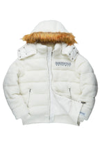 Sarvesh Cream Puffer Jacket