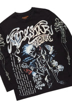 Danby Black/Burgundy Long Sleeve T-Shirt/Baggy Pant Set