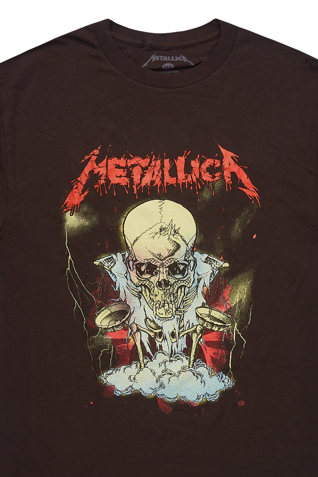 Metallica Skull Brown/Red Graphic T-Shirt