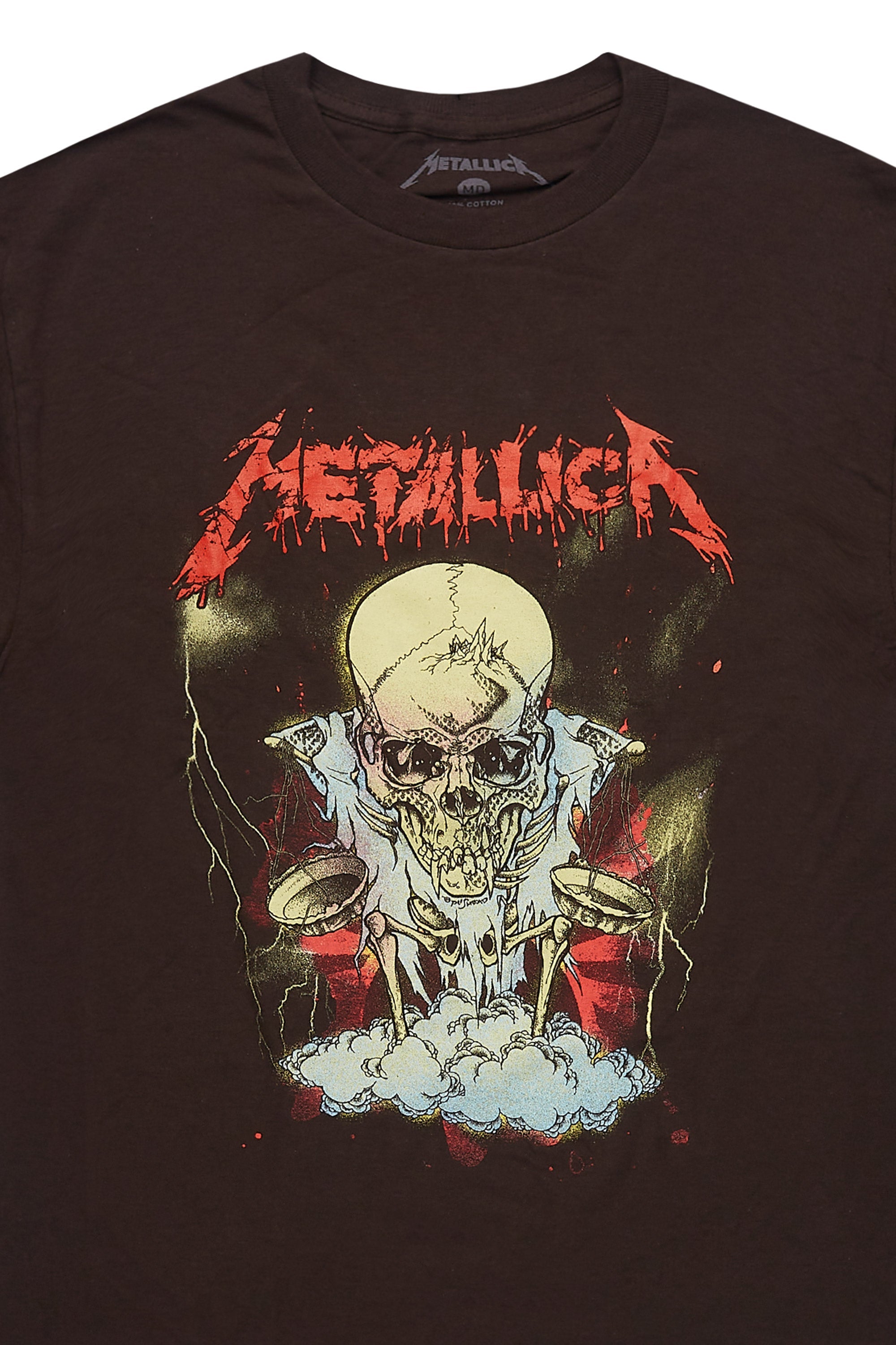 Metallica Skull Brown/Red Graphic T-Shirt