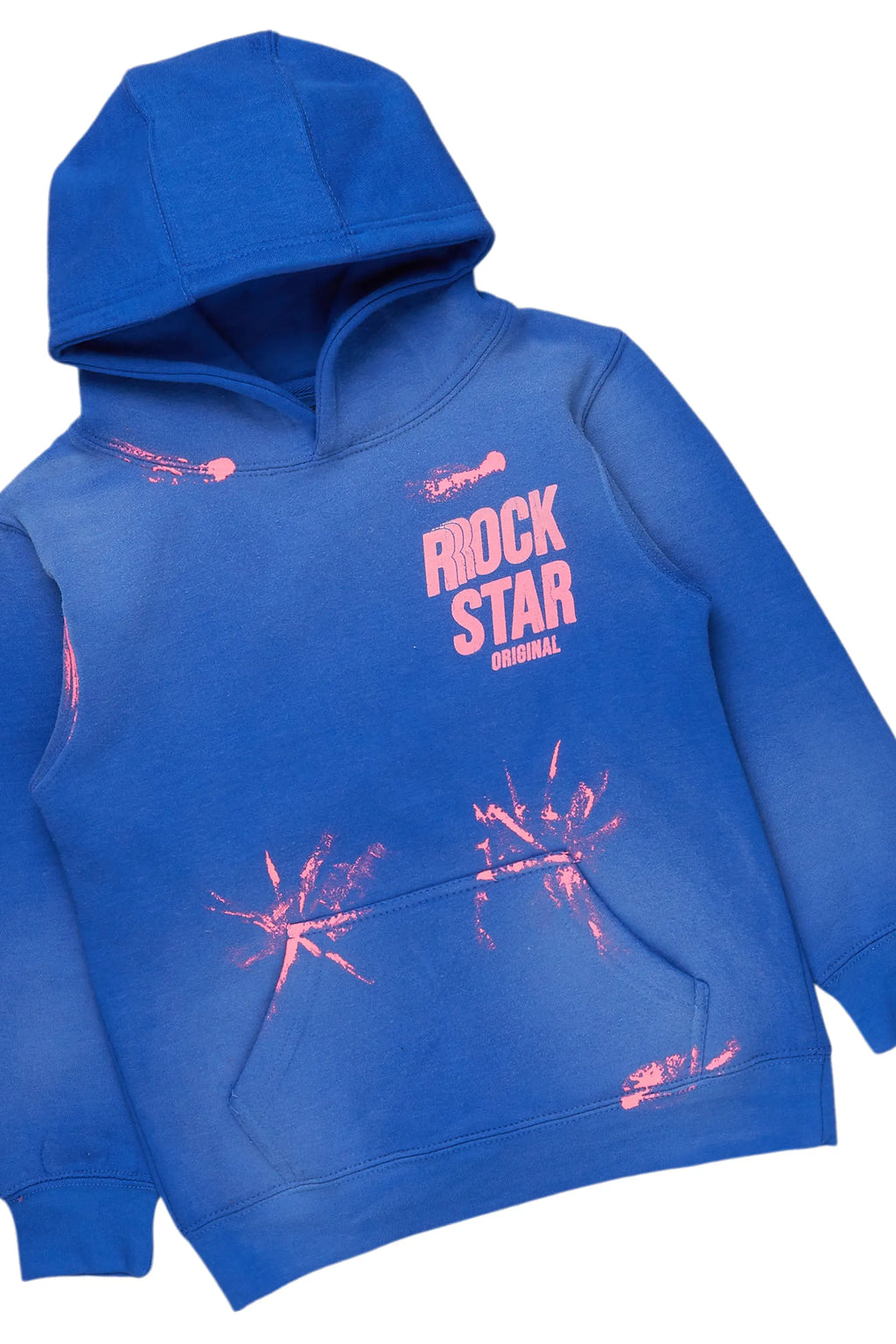 Girls Aimee Blue Hoodie/Stacked Flare Jean Set