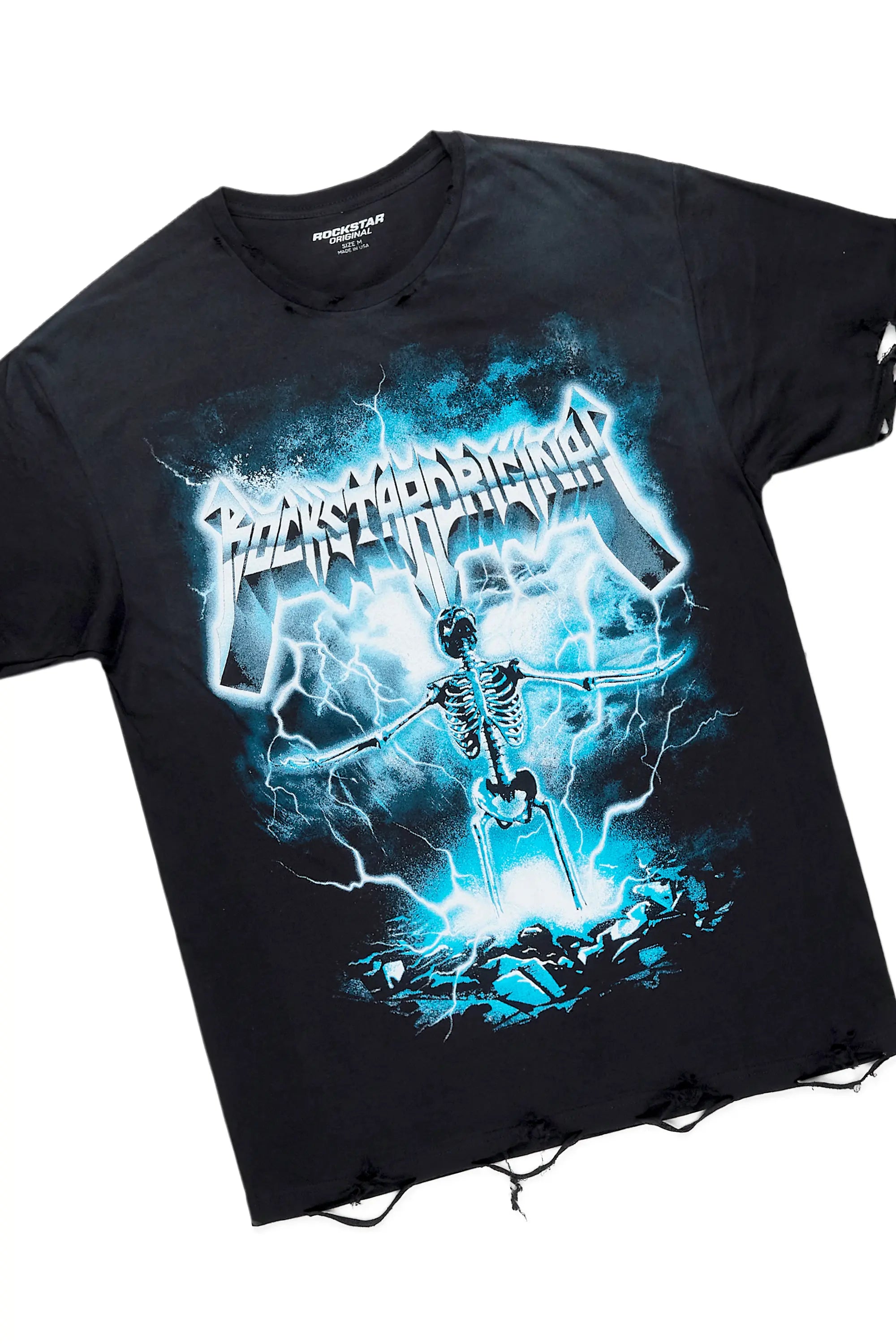 Florida Man Black T-Shirt/Super Stacked Flare Jean Set