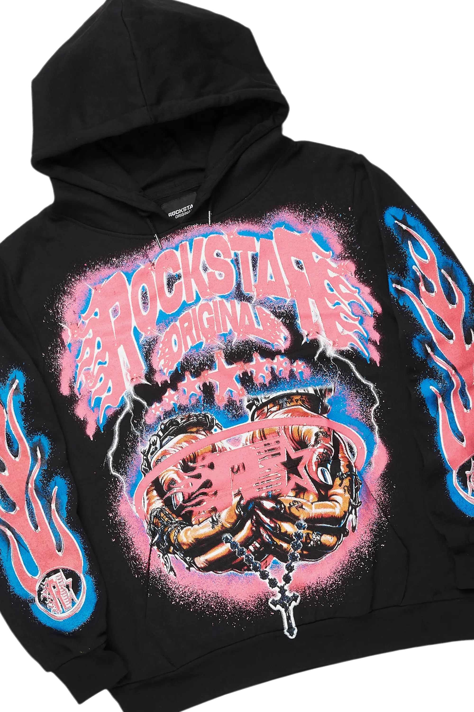 Cairo Black Hoodie/Baggy Track Pant Set