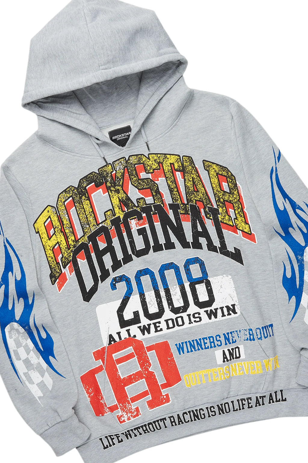 Colorful Race Heather Grey Hoodie/Baggy Track Pant Set