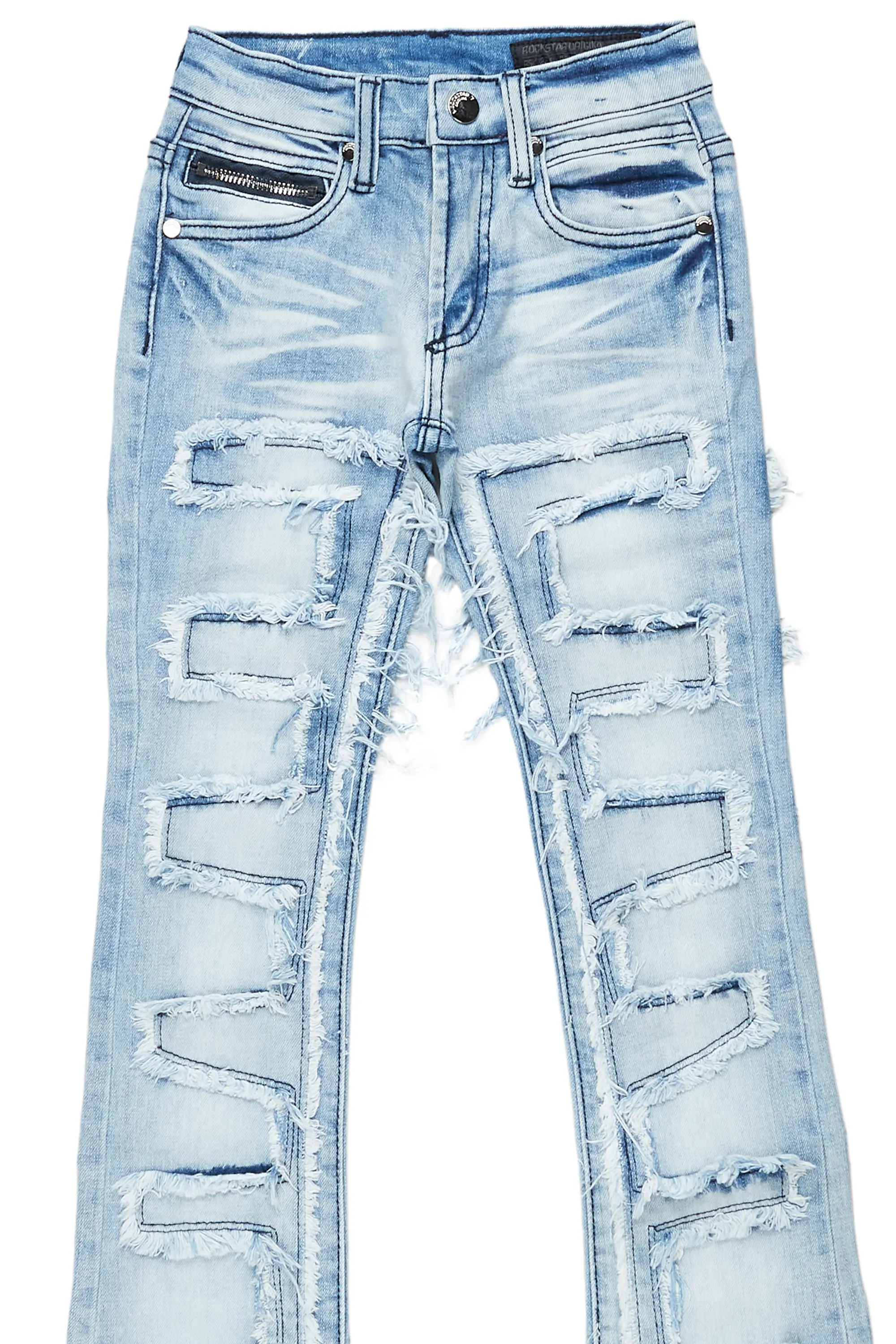 Boys Hallie Blue Super Stacked Flare Jean