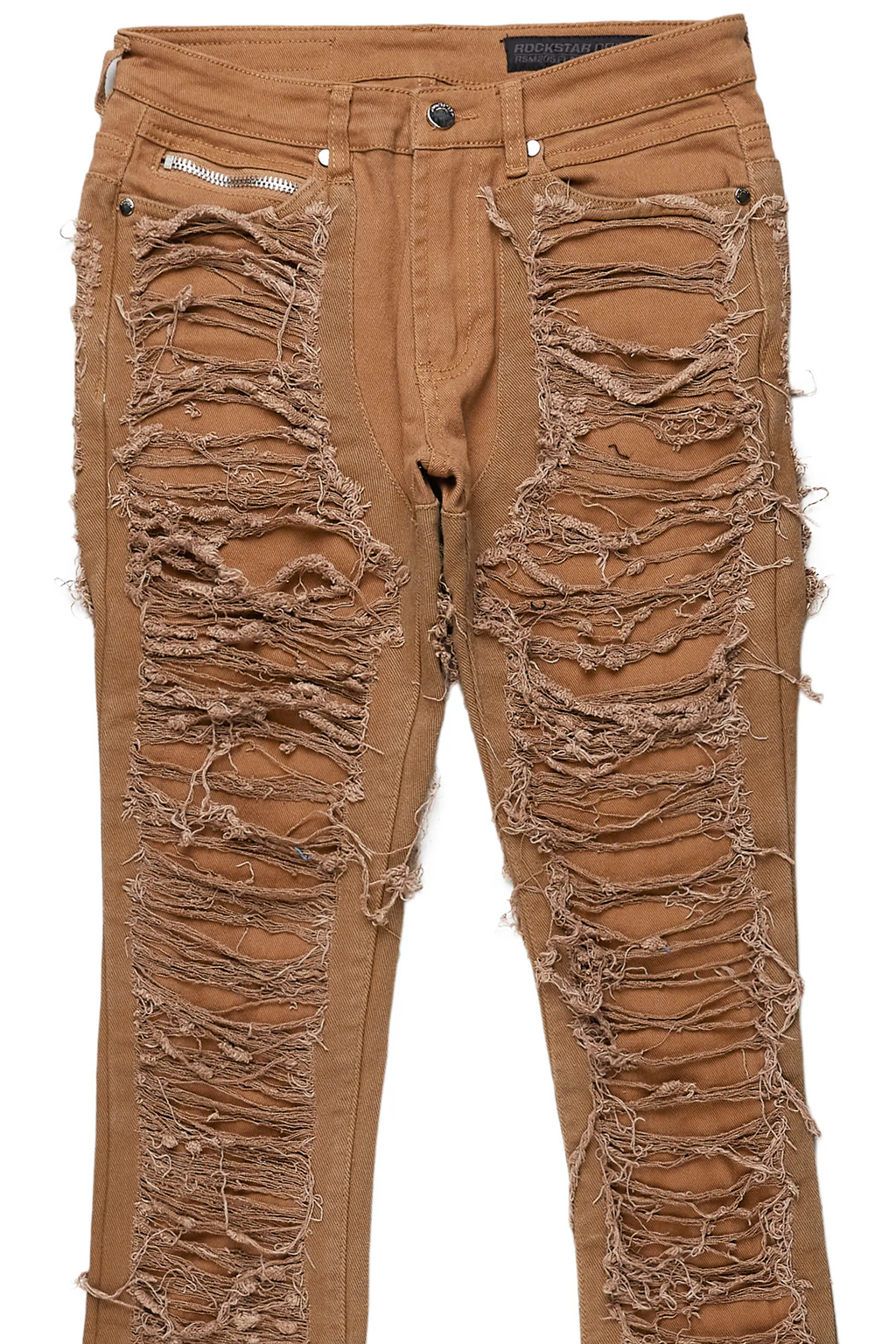 Conrad Beige Stacked Flare Jean