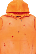 Baki Orange Distressed Hoodie