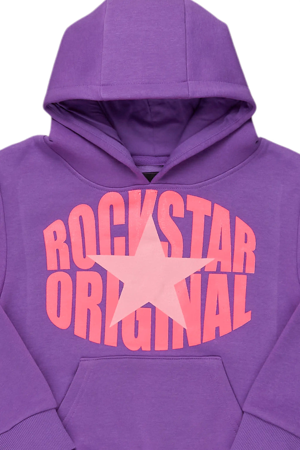 Girls Haash Purple Graphic Hoodie