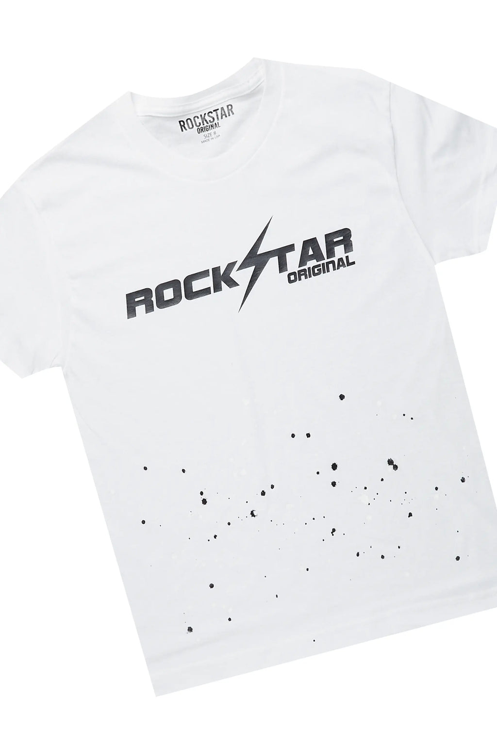 Boys Xanti White/Grey T-Shirt Cargo Pant Set