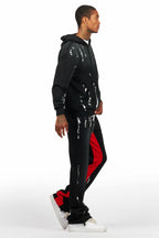 Rampage Black Hoodie/Baggy Track Pant Set