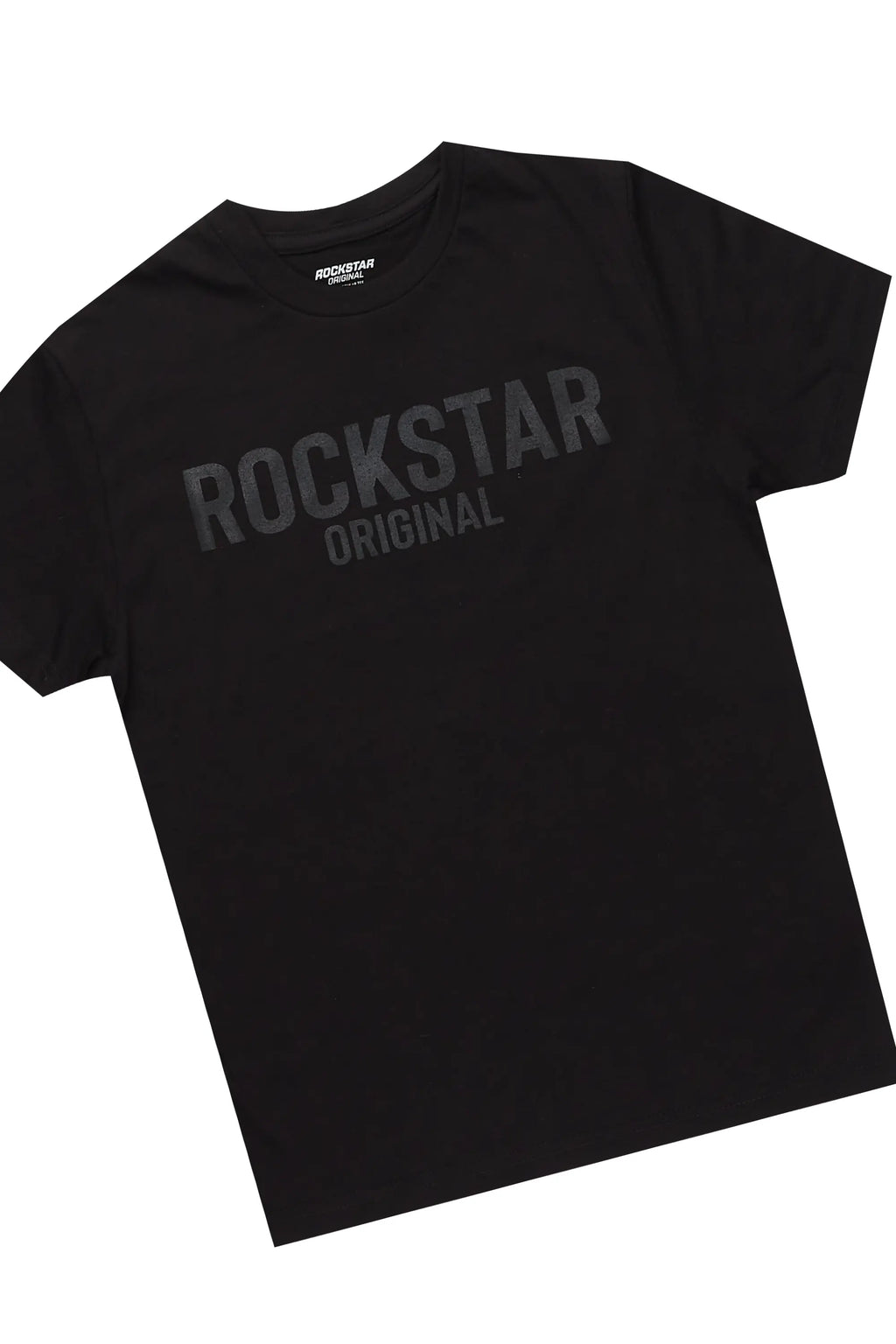 Boys Sana Black T-Shirt/Dag Stacked Flare Jean Set