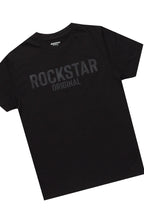 Boys Sana Black T-Shirt/Dag Stacked Flare Jean Set