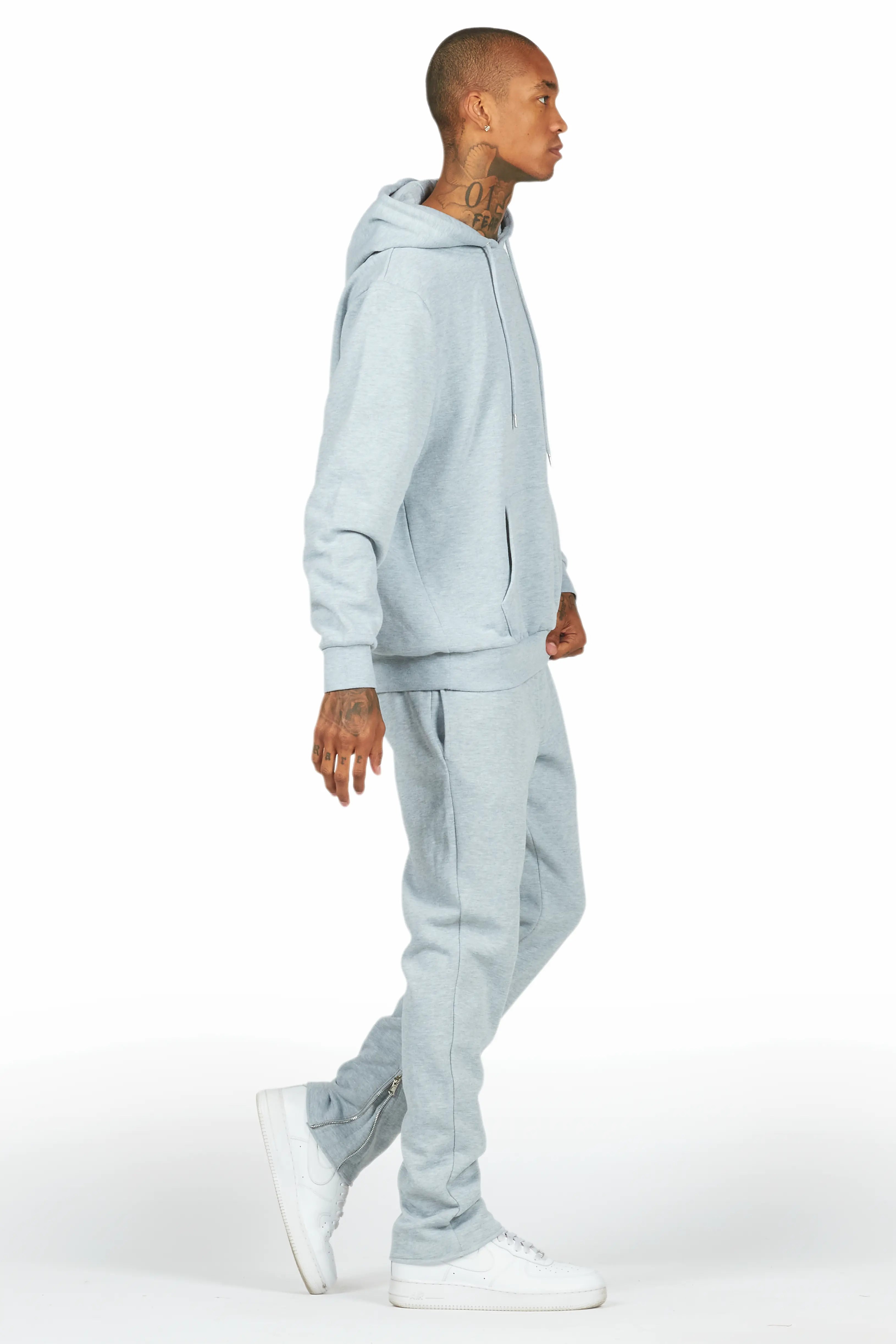 Briggs Heather Grey Hoodie/Slim Fit Track Set