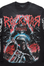 Dravon Black Long Sleeve Graphic T-Shirt