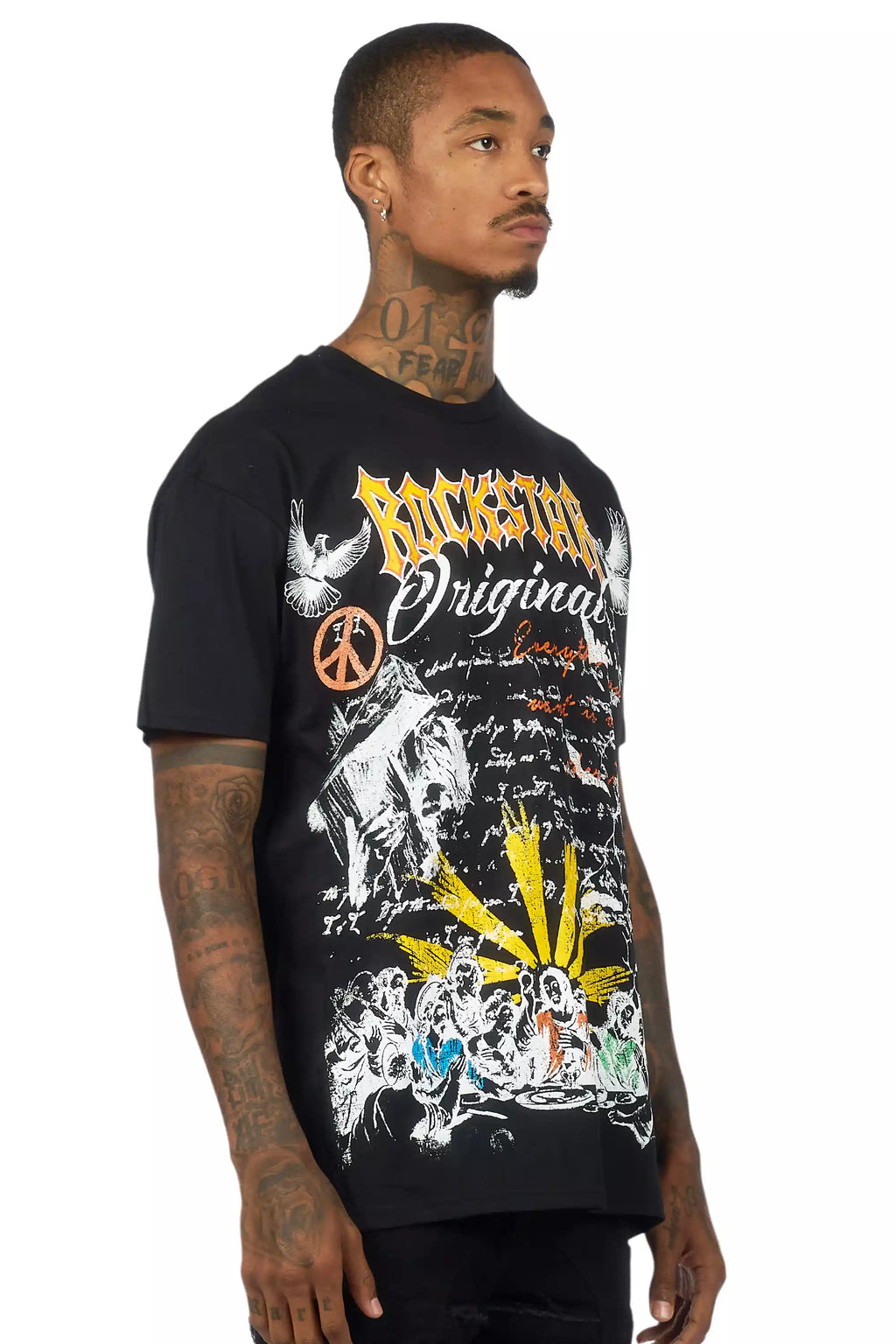 Super Sketch Black/Multi Oversized Graphic T-Shirt