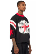 States Black Boxy Crop T-Shirt