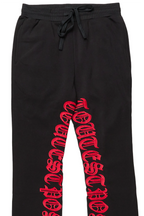 Konnor Black/Red Stacked Flare Pants