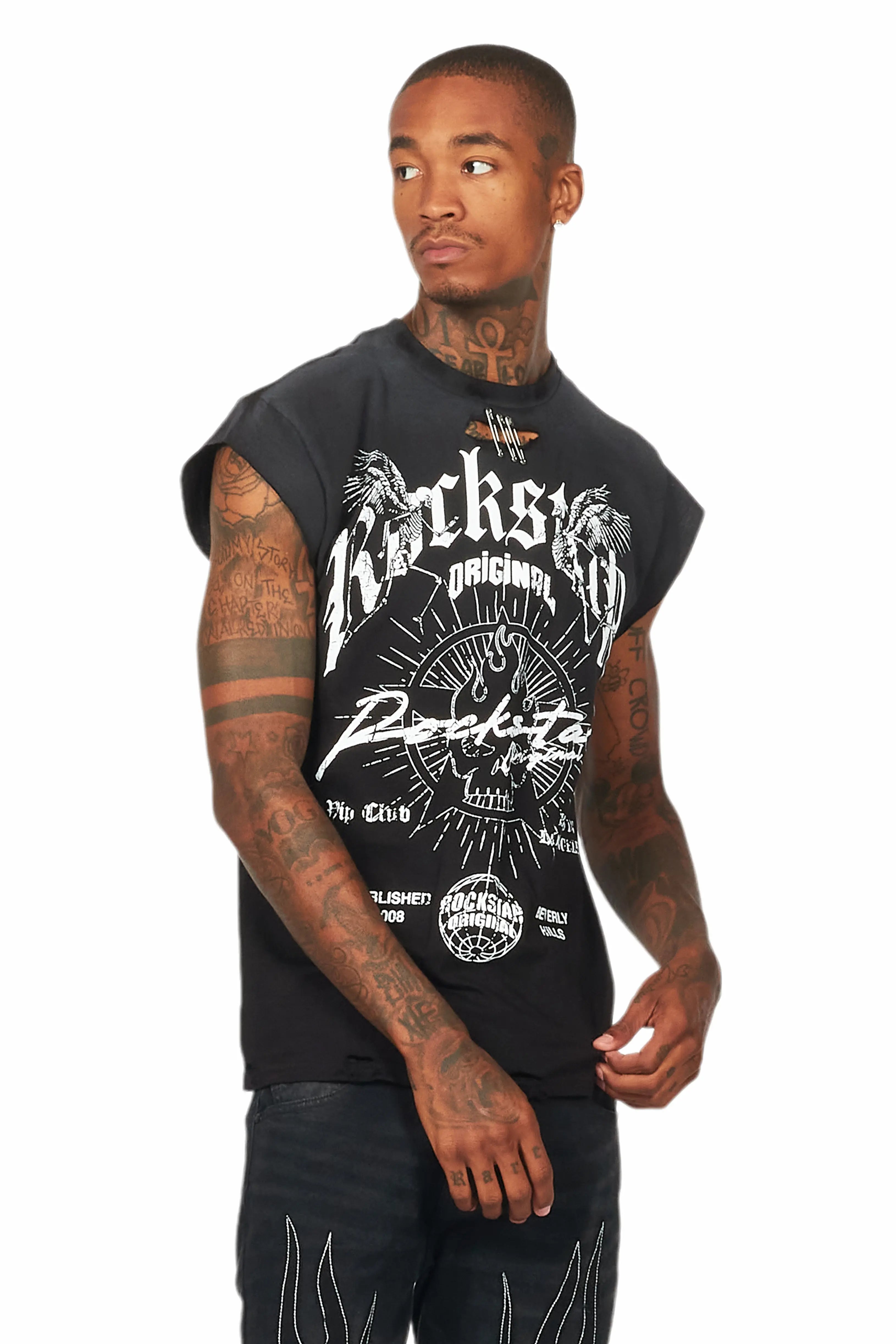 Tylla Black Graphic T-Shirt